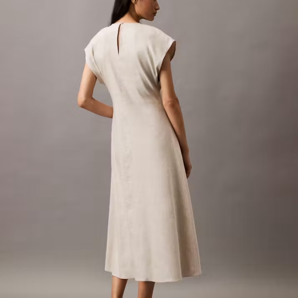 Calvin Klein Cream Midi Dress - Picture 2 of 11